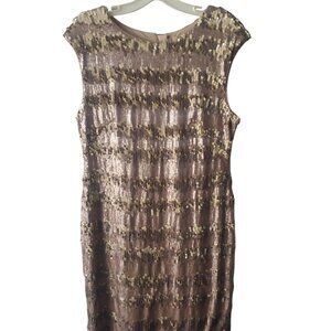 Adriana Papell Womens Sequence Dress Size